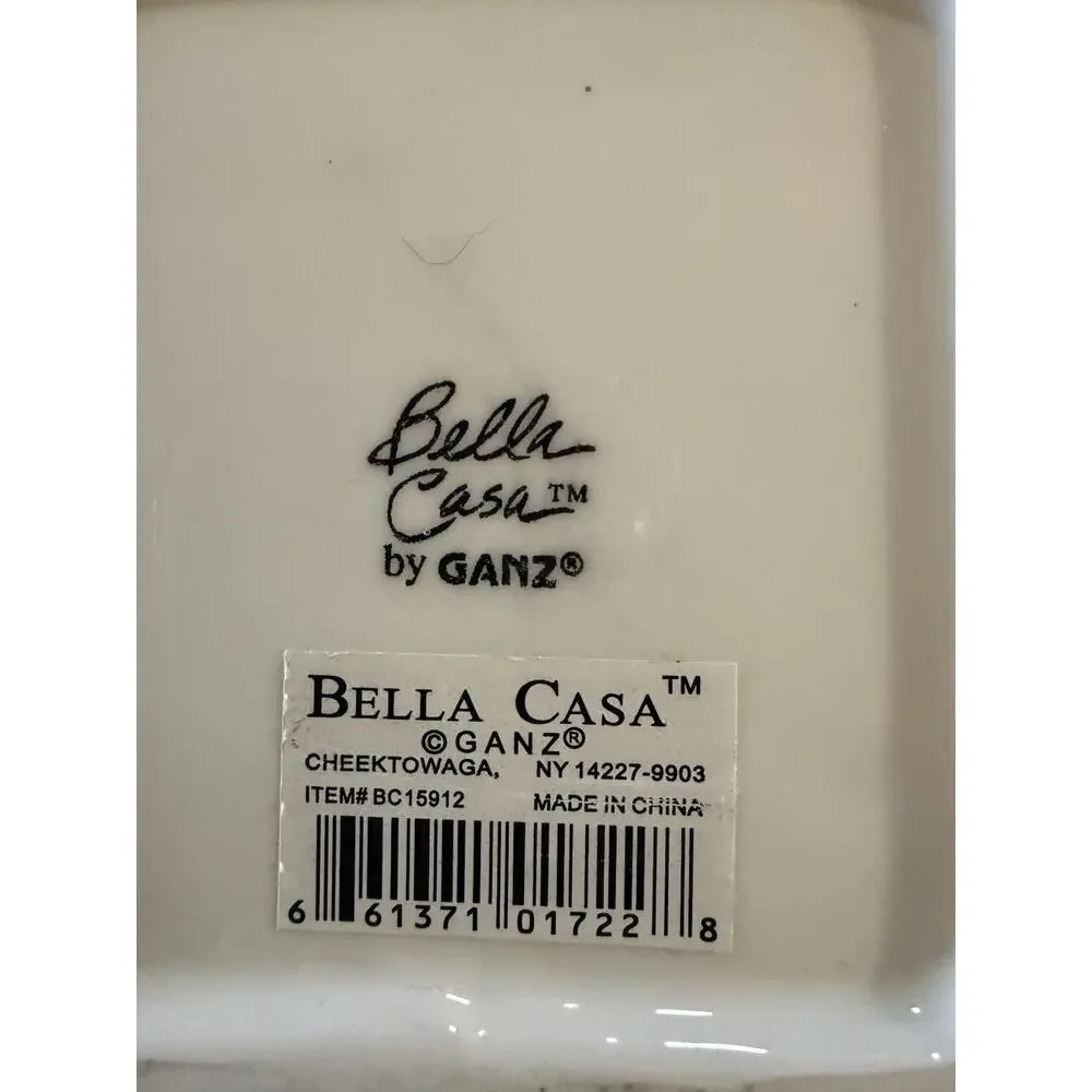 Bella Casa by Ganz Santa 3-Section Divided Tray Christmas BC15912 Ceramic